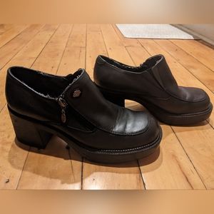 Harley Davidson chunky heels